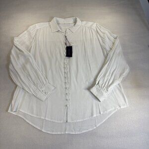 Lascana White Blouse Size 8 Balloon Long Sleeve